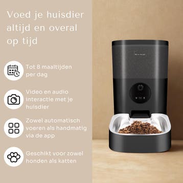 Voerautomaat PRO met full HD camera – enkele kom – zwart, Verzenden, Nieuw