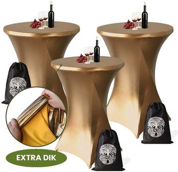 Statafelrok Goud x 3 – 80-85 x 110 cm – Luxe Statafelhoes –, Verzenden, Nieuw