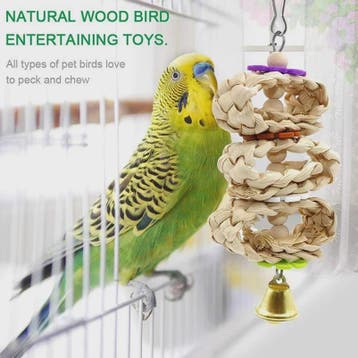 8-delige Papegaai Speelgoed Set: Houten Kauwspeelgoed met Kr, Dieren en Toebehoren, Vogels | Overige Vogels