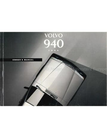 1994 VOLVO 940 INSTRUCTIEBOEKJE ENGELS, Auto diversen