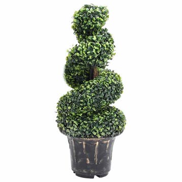 vidaXL Kunstplant met pot buxus spiraal 89 cm groen, Huis en Inrichting, Verzenden, Nieuw