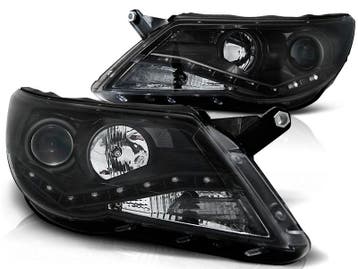 Koplampen passend voor VW Tiguan 07-11 DRL look zwart, Ophalen of Verzenden, Nieuw