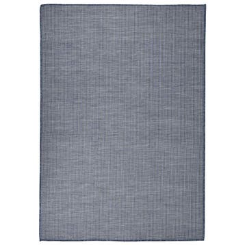 vidaXL Buitenkleed platgeweven 160x230 cm blauw, Verzenden, Nieuw, Blauw