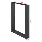 Stalen onderstel Lülsfeld set van 2 tafelpoot 72x75 cm zwart, Verzenden, Nieuw