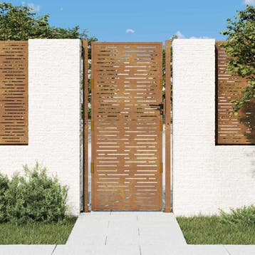 vidaXL Poort 100x175 cm vierkant cortenstaal, Verzenden, Nieuw