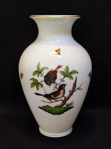 Herend - Vaas - Balustervase 7002/RO Rothschild met gouden