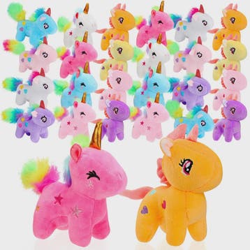 Set Mini Pluche Eenhoorns (4-24 Stuks) - Knuffels, Sleutelha, Verzenden, Nieuw
