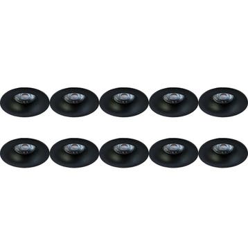 10x Spot Armatuur - GU10 Inbouwspot - Pragmi Nora Pro Rond -, Ophalen of Verzenden, Nieuw, Overige fittingen, Plafondspot of Wandspot