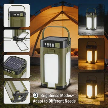 Oplaadbare Camping Lantaarn 15W LED Zaklamp met Magneet & Ve, Verzenden, Nieuw