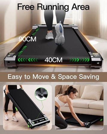 Loopband - Walking pad - Wandelband - 1-6 km/u - Zwart - Akl, Verzenden, Zo goed als nieuw