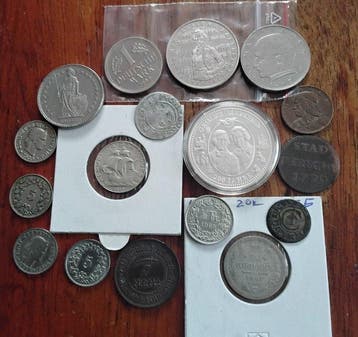 Wereld. Collection of coins incl. silver 1 Dreipölker -, Postzegels en Munten