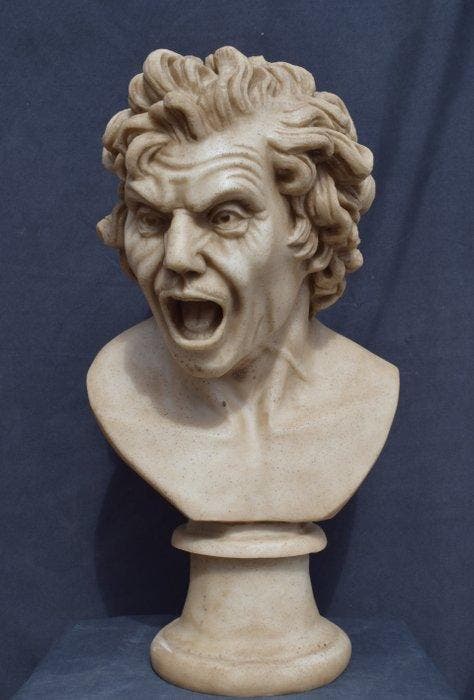 sculptuur, After Bernini-Anima dannata - 41 cm -, Antiek en Kunst, Curiosa en Brocante