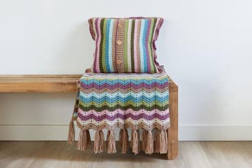 Haakpatroon Sterren Kussen - vierkant sierkussen met knoop, Ophalen of Verzenden, Nieuw