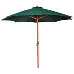 vidaXL Parasol 258 cm groen, Tuin en Terras, Verzenden, Nieuw, 3 tot 4 meter