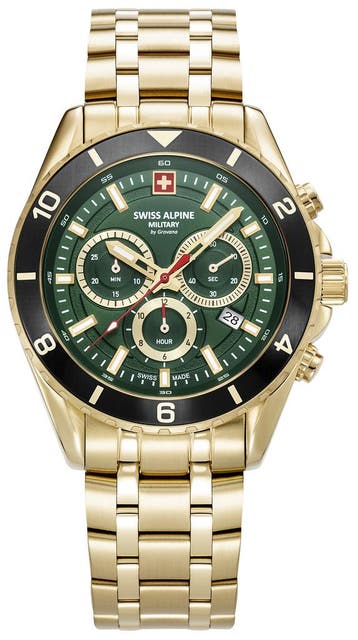 Swiss Alpine Military 7034.9118 Sierra Chrono horloge, Overige merken, Staal, Verzenden, Polshorloge