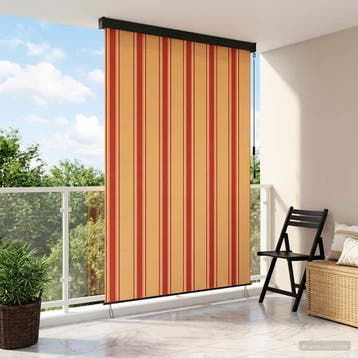 vidaXL Rolgordijn Multikleur 120 x 250 cm Stof en Aluminium, Verzenden, Nieuw, Geel