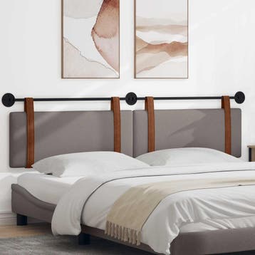 vidaXL Hangend hoofdbord Taupe Antiek PU, Verzenden, Nieuw, Overige materialen