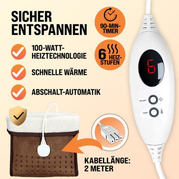 Elektrische Voetenwarmer Bruin 6 Standen 100W (Voor in Huis), Verzenden, Nieuw