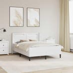 vidaXL Bedframe met matras Wit 120 x 190 cm Kunstleer, Verzenden, Nieuw
