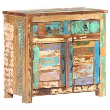 vidaXL Dressoir 70x35x65 cm massief gerecycled hout, Verzenden, Nieuw, Overige houtsoorten, Minder dan 50 cm