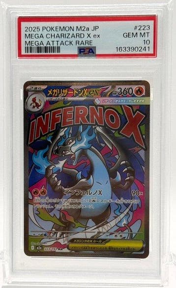Pokémon - 1 Graded card - Charizard X 223/193 Full art, Foil, Nieuw