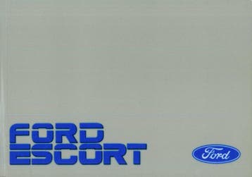 1987 Ford Escort Instructieboekje Handleiding, Auto diversen, Verzenden