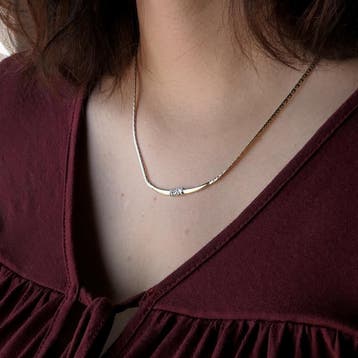 Gouden vossenstaart schakelcollier (Ketting), Ophalen of Verzenden, Gebruikt, Goud, Goud