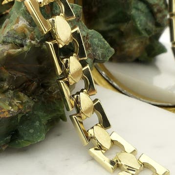 Gouden Bismarck schakelarmband, Ophalen of Verzenden, Gebruikt, Goud, Goud