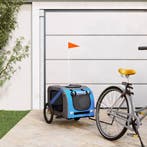 vidaXL Hondenfietstrailer oxford stof en ijzer blauw en, Verzenden, Nieuw