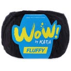 Katia WOW Fluffy - 83 Zwart - Mohair-Look Acryl/Wol Garen, Hobby en Vrije tijd, Breien en Haken, Ophalen of Verzenden, Nieuw