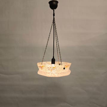 hanglamp gemarmerd 295 Refurbished, Huis en Inrichting, Ophalen, Gebruikt, Overige materialen, Art Deco - Art Nouveau - Jugenstill