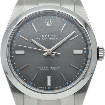 Rolex - Oyster Perpetual 39 Watch in Dark Rhodium - 114300 -, Nieuw