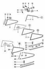 Achterruitafdichting Openend raamtype. Porsche 911, Auto-onderdelen, Verzenden, Nieuw