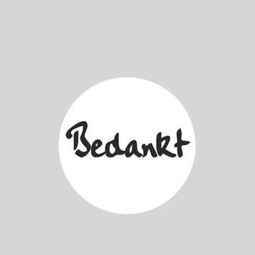 Old School etiket Bedankt -Sticker-Etiket-, Verzenden, Nieuw