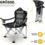 Campingstoel - Visstoel - Vouwstoel - Kampeerstoel - Grijs -, Verzenden, Zo goed als nieuw