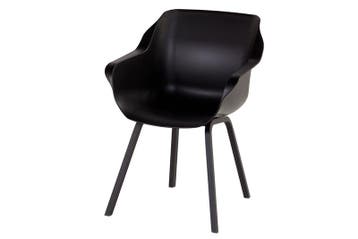 Hartman Sophie Element dining armstoel - Carbon Black - Alu, Verzenden, Nieuw, Overige materialen