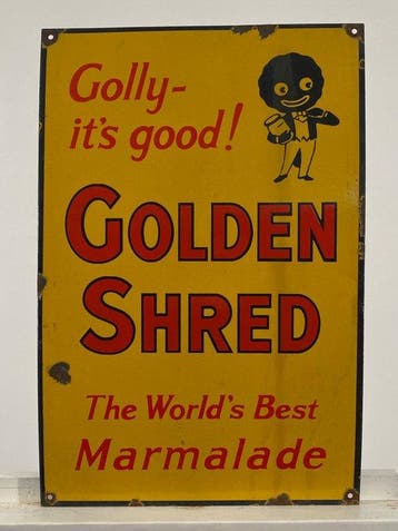 GOLDEN SHRED - Reclamebord - 60x40cm - Gemaakt van dikke