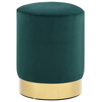 vidaXL Kruk fluweel 28 x 36 cm donkergroen en goudkleurig, Verzenden, Nieuw