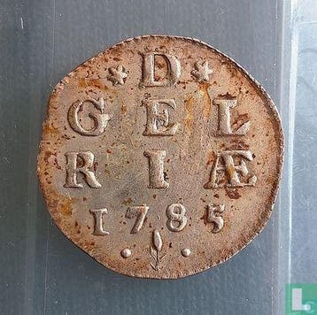 Gelderland 2 stuiver 1785 (type 2), Verzenden, Overige landen, Losse munt, Goud