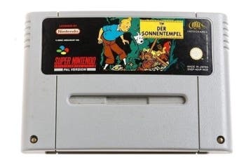 TinTin: Le Temple du Soleil (German) [Super Nintendo], Ophalen of Verzenden, Zo goed als nieuw