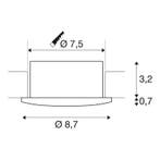 SLV LED Inbouwspot 6.2W 480lm 3000K Warm Wit 35º | Dimbaar, Ophalen of Verzenden, Nieuw