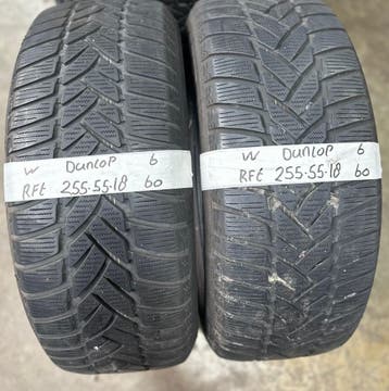 2x 255-55-18 Dunlop RFT Winter 2x 6mm €60 Per Band 255 55 18, Ophalen, 18 inch, Gebruikt, 255 mm