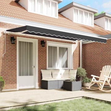 vidaXL Elektrisch zonnescherm 3,5 x 2 m Antraciet 100%, Verzenden, Nieuw