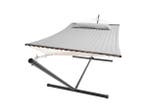 Veiling -  Hangmat - Lichtgrijs - Incl. Onderstel & Kussen, Tuin en Terras, Hangmatten, Nieuw