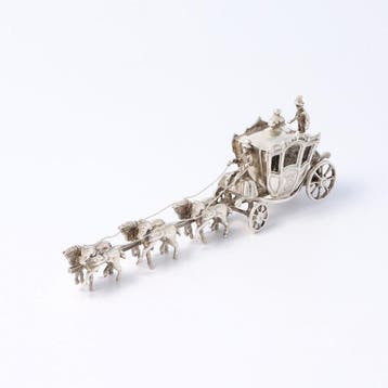 J. Weeda. Koninklijke Koets - Miniatuur figuur - .835 zilver