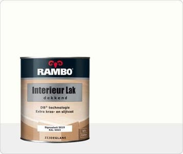 RAMBO INTERIEUR - DEKKEND ZIJDEGLANS - Signaalwit RAL 900..., Wit, Nieuw, Ophalen of Verzenden, Lak