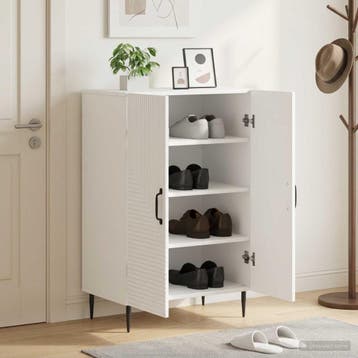 vidaXL Schoenenkast HAARLEM 59,5 x 39,5 x 89,5 cm Bewerkt, Verzenden, Nieuw