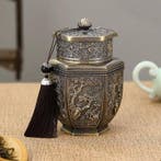 Metal Large Capacity Tea Cans Green Black Tea Container Jar