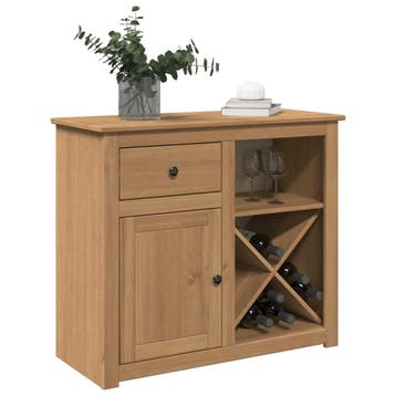 vidaXL Dressoir met lade PANAMA 93x40x80 cm massief, Huis en Inrichting, Minder dan 50 cm, Verzenden, 75 cm of meer, Nieuw