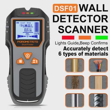 6-in-1 Stud Finder & Muurscanner: Detecteert Hout, Metaal, E, Verzenden, Nieuw